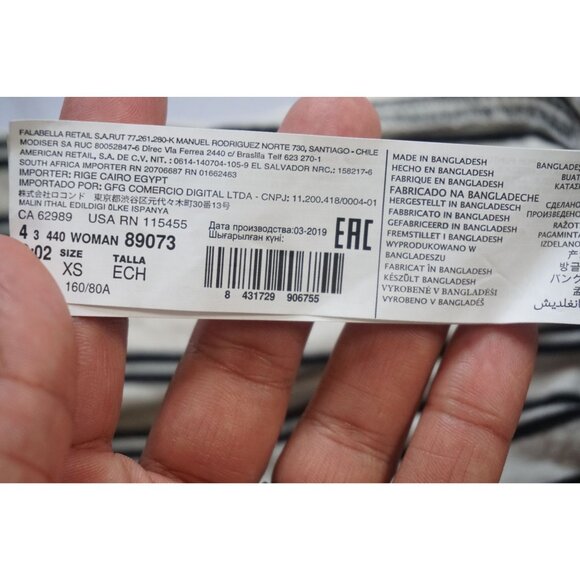 MNG Womens Black/White Maxi Dress – Size XS - Picture 6 of 8